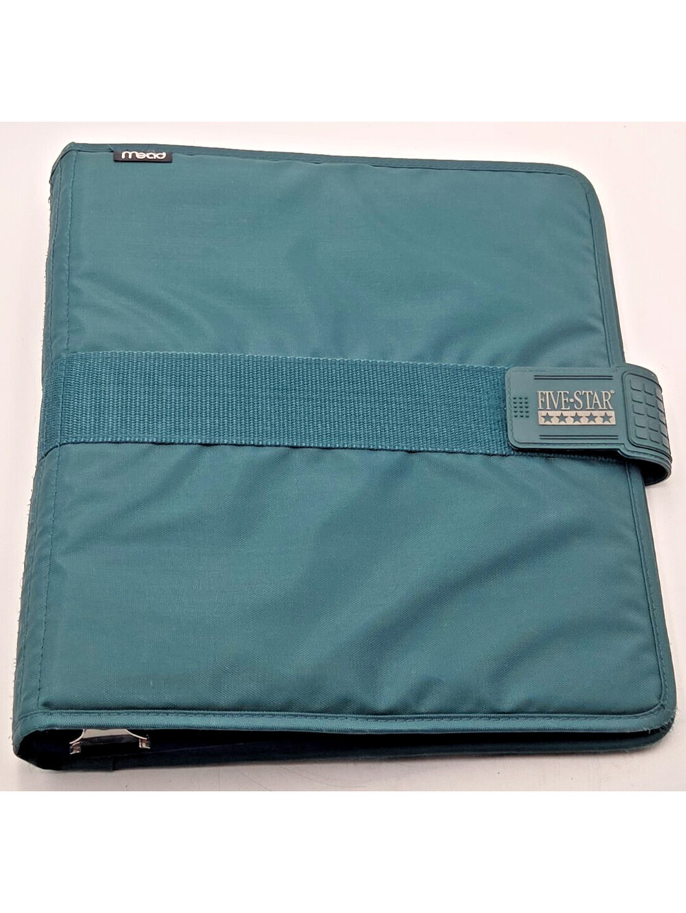 Vintage 1990s Mead Five Star First Gear 3 Ring Zipper Binder Teal 029624